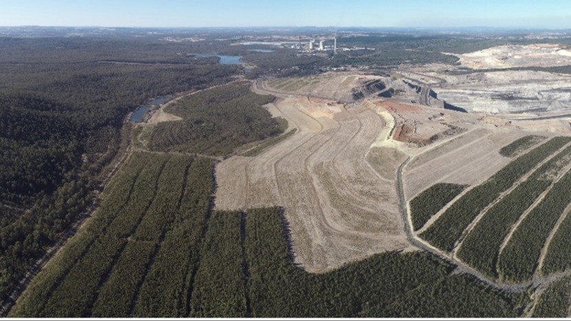 Rehabilitation at Meandu Mine aerial view